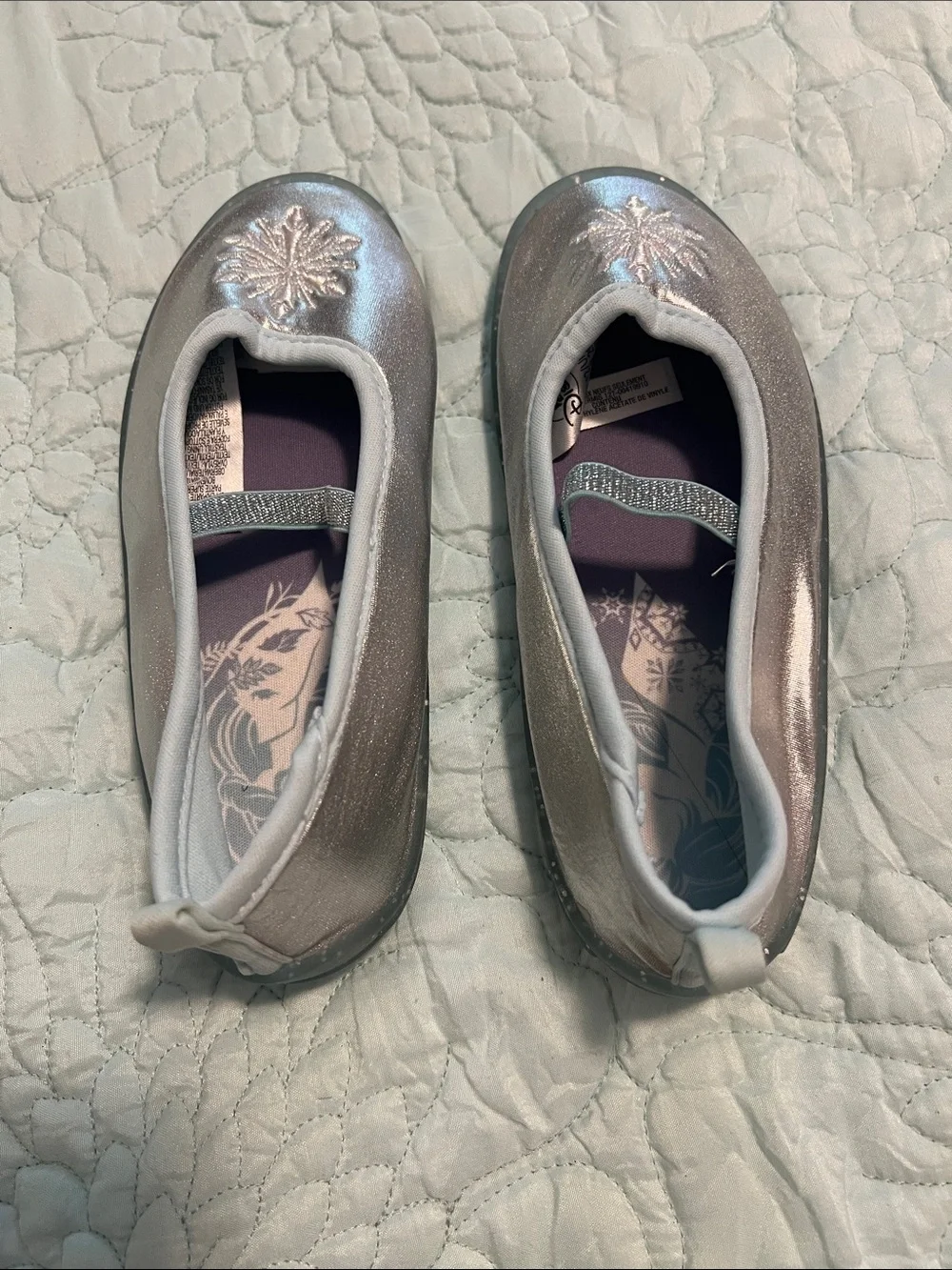Disney, Girls' Sparkle Snowflake - Silver, “Frozen”water shoes, NWOT